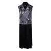 Junya Watanabe Sleeveless Long Jacket Belted Waist In Animal Print