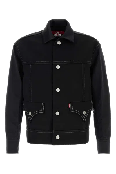 Junya Watanabe Black Drill Jacket With Wool Lining