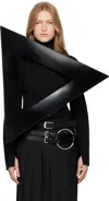Junya Watanabe Black Enamel Triangle Top In 1 Black