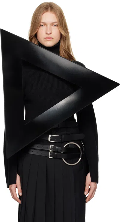 Junya Watanabe Black Enamel Triangle Top In 1 Black