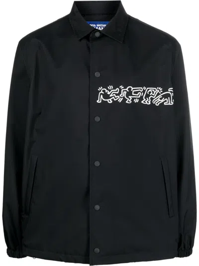 JUNYA WATANABE BLACK GRAPHIC PRINT JACKET