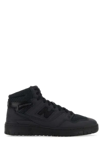 Junya Watanabe Black Leather And Mesh  X New Balance Bb650 Sneakers