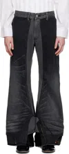 Junya Watanabe Black Levi's Edition Garment Treated W Name Jeans In 1 Black/grey