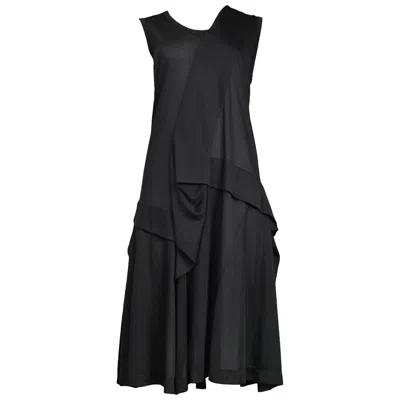 Pre-owned Junya Watanabe Black Nylon Pleat Tank Dress 1996