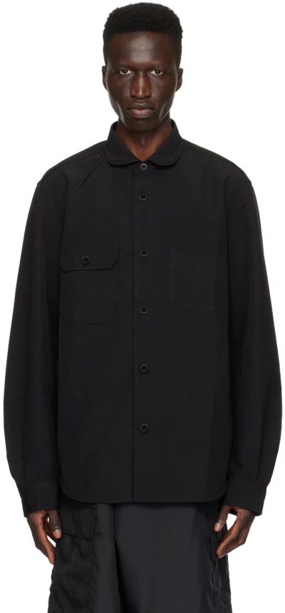 Junya Watanabe Black Paneled Shirt In Blk X Blk