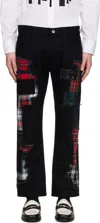 Junya Watanabe Black Patchwork Jeans In 1 Black X Mix