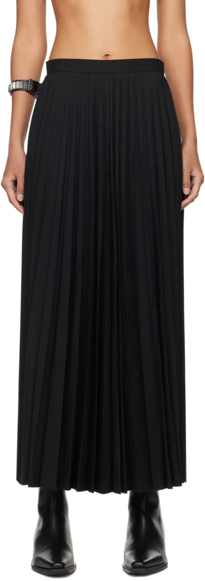JUNYA WATANABE BLACK PLEATED MAXI SKIRT
