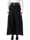 Junya Watanabe Black Pleated Skirt Pants In Black