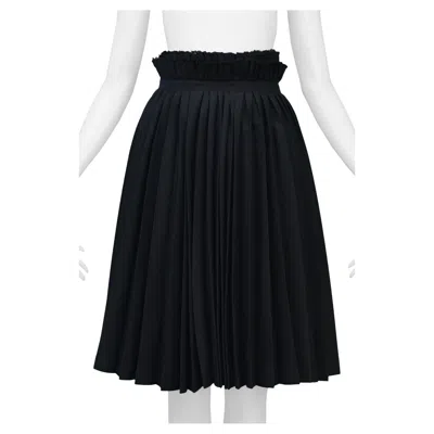 Pre-owned Junya Watanabe Black Pleated Wrap Skirt 1998