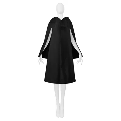 Pre-owned Junya Watanabe Black Satin Architectural Evening Coat With Carry Case 1999-2000
