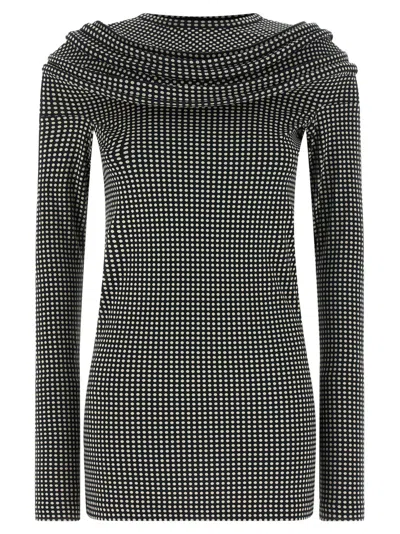 Junya Watanabe Sculptural Black Mini Dress With Inner Wire Top In Gray