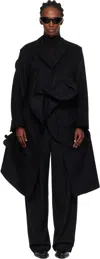 Junya Watanabe Black Structured Coat In Black