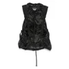 Junya Watanabe Buckle Detail Organdy Top In Black
