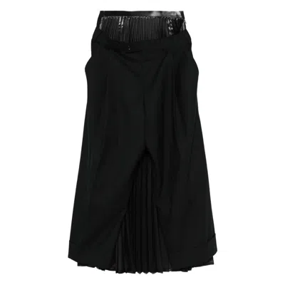 JUNYA WATANABE JUNYA WATANABE BLACK TROUSERS - HIGH-WAISTED TROUSERS WOMEN
