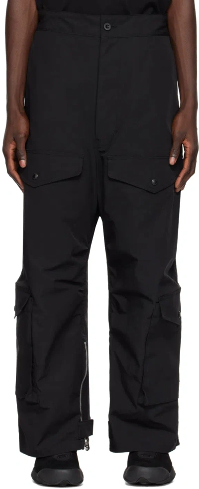 Junya Watanabe Black Velcro Tab Cargo Trousers