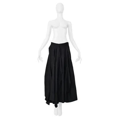 Pre-owned Junya Watanabe Black Wool Long Balloon Skirt 1999-2000
