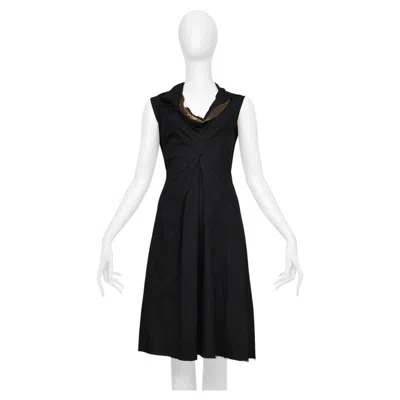 Pre-owned Junya Watanabe Black Zipper Collar Dress