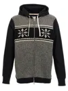 Junya Watanabe Cotton And Wool Hoodie In Blackwhite