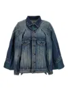 Junya Watanabe Double-layer Faded Denim Jacket With Chest Pockets