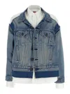 Junya Watanabe Double-layer Denim Front Shirt Jacket In Blue