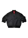 Junya Watanabe Rolled-sleeves Bomber Jacket In Black