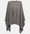 Junya Watanabe Double-breasted Check Wool Blazer In Black Beige