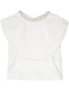 Junya Watanabe Bow-detail Sleeveless Top In White