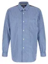 Junya Watanabe Blue Patchwork Shirt In Blue