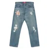 Junya Watanabe X Levi's Patchwork Straight Jeans In Blue