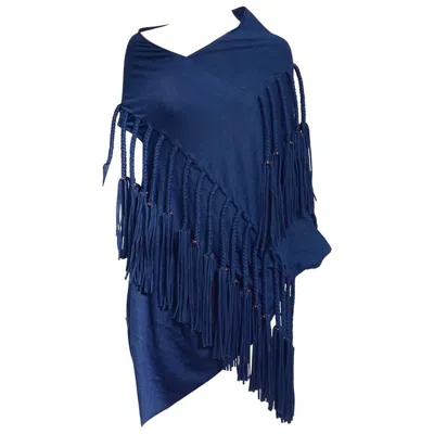 Pre-owned Junya Watanabe Blue Fringe Knit Top