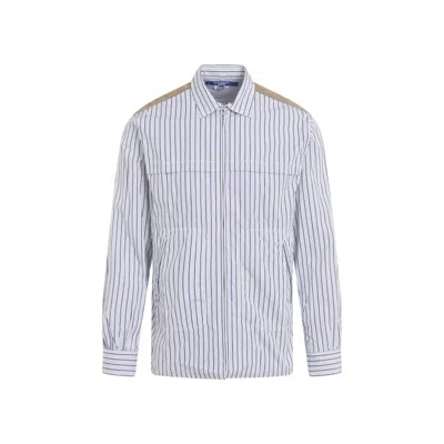Junya Watanabe Blue Multicolor Cotton Shirt In White
