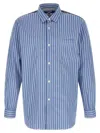 Junya Watanabe Blue Patchwork Shirt In Blue