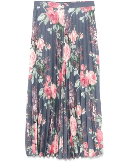JUNYA WATANABE BLUE PRINTED MIDI SKIRT