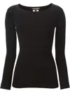 Junya Watanabe Boat Neck Longsleeved T-shirt In Black