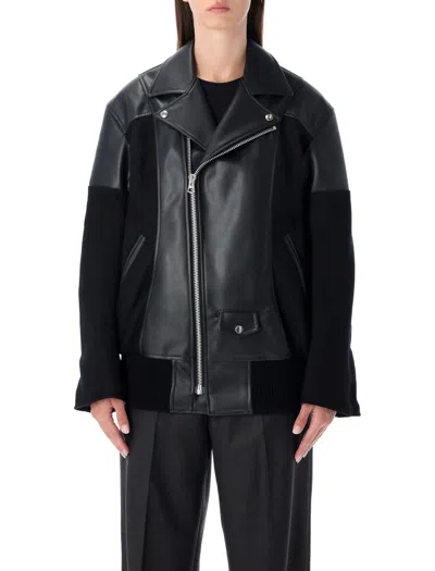 Junya Watanabe Faux Leather Jacket In Black