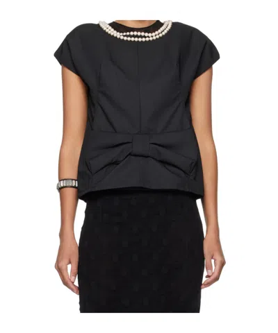 JUNYA WATANABE BOW-DETAIL SLEEVELESS TOP