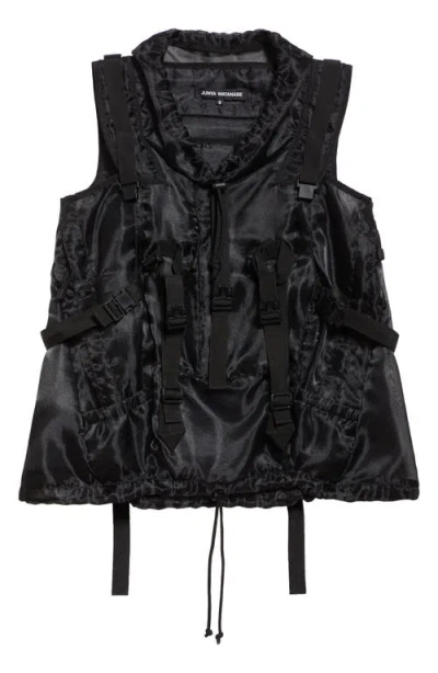 Junya Watanabe Buckle Detail Organdy Top In Black