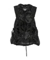 Junya Watanabe Buckle Detail Organdy Top In Black