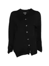 Junya Watanabe Asymmetric Button-front Cardigan In Black
