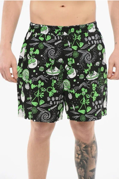 Junya Watanabe By Comme De Garcons Eye Man Patterned Lightweight Cotton Shorts