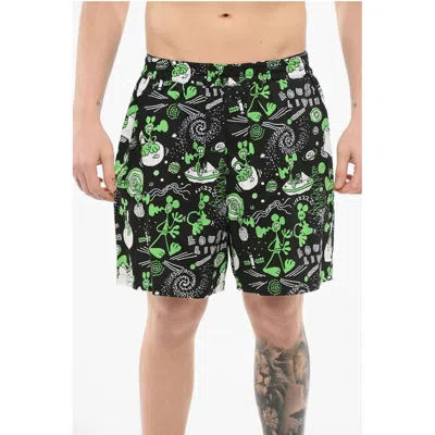 Junya Watanabe By Comme De Garcons Eye Man Patterned Lightweight Cotton Shorts