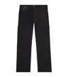Junya Watanabe Calfskin-trim Straight Jeans In Black