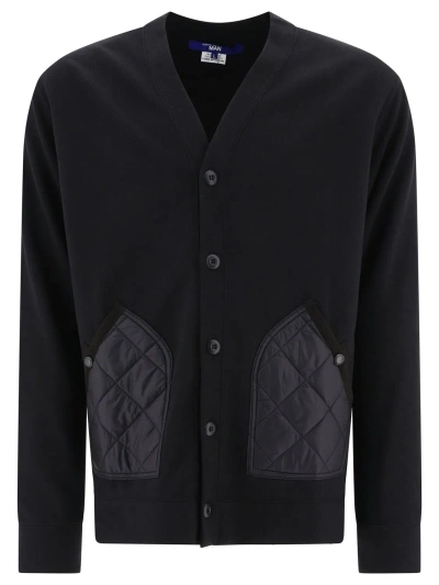 Junya Watanabe Cardigan With Quilted Inserts In Black