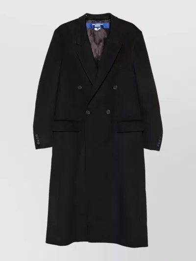 Junya Watanabe Cashmere Double-breasted Coat In Black