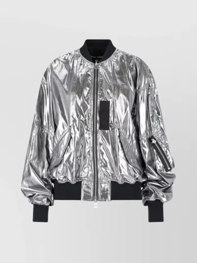 JUNYA WATANABE CASUAL JACKET WITH ELASTICATED HEM AND METALLIC FINISH