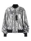 Junya Watanabe Casual Jacket With Elasticated Hem And Metallic Finish In Silver