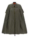 Junya Watanabe Oversized Bomber Style Cape Jacket In Multi