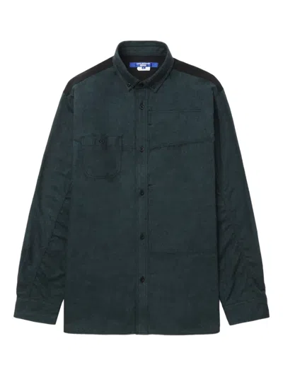 Junya Watanabe Check-panel Shirt In Green