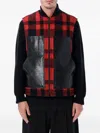 Junya Watanabe Mackinaw Wool And Leather Vest In Red
