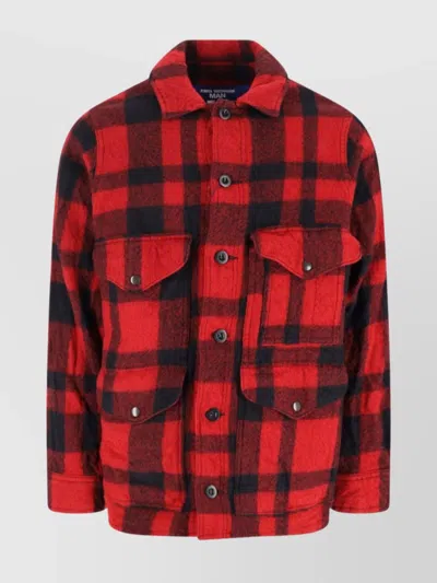 JUNYA WATANABE CHECK PATTERN JACKET FLAP POCKETS